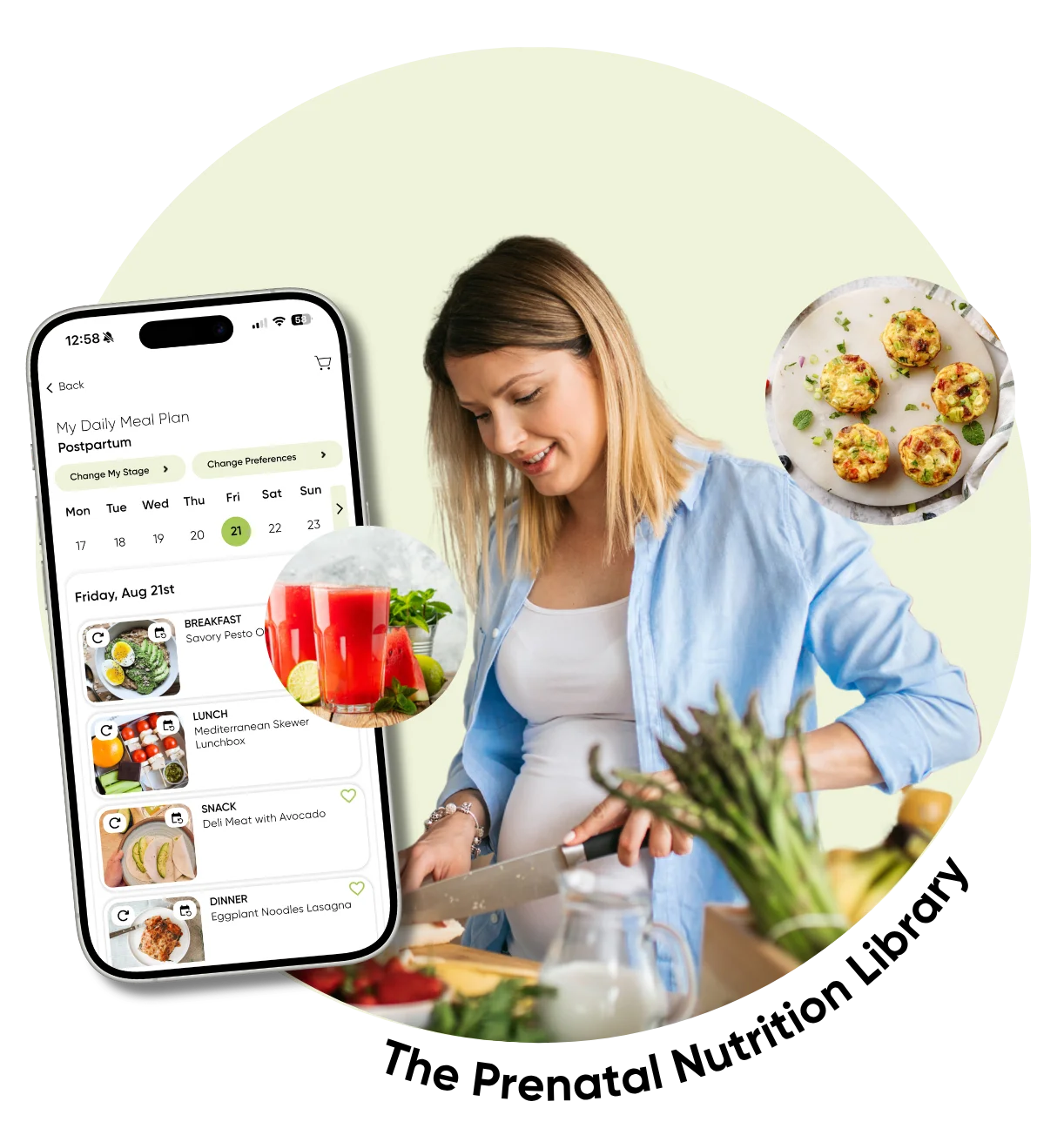 Pregnant woman using TPNL app
